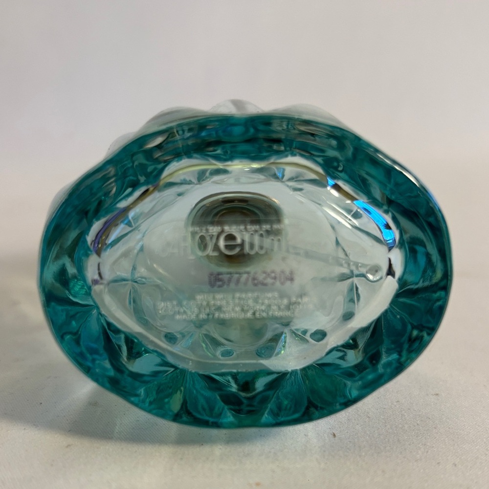 EMPTY BOTTLE MIU MIU AQUA GLASS EAU DE PARFUM COLORS AQUA IVORY & GOLD - 3.4 FL - Picture 3 of 9